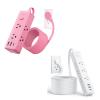 NTONPOWER Pink Extension Cord 10 ft, 1080 Joules Surge Protector Power Strip with 6 Widely Outlets 3 USB (1 USB C) + NTONPOWER Flat Extension Cord 15 ft, 1080J Surge Protector with Long Cord view 1