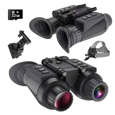 SKIOVEMI Night Vision Goggles, Military Tactical NV8300 Head Mounted 3D 36MP 4K Night Vision Binoculars, 8X Digital 7 Infrared Hunting Telescope for Outdoor Activities