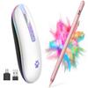 2.4G Rechargeable Wireless Mouse, 7 Color Breathing Lights Computer Mouse (Ivory White) Bundle with Stylus Pen for iPad, Apple Pencil for iPad 2018-2023 with Palm Rejection (Rose Gold) view 1