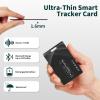 SmartCard Wallet Tracker Card Compatible with Apple Find My App(iOS Only), Rechargeable Item Finder Card for Wallet Luggage Key Passport Tracker with Chain Hole view 4