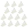 PATIKIL 13-16MM Adhesive Nylon Cable Clamps, 14 Pcs Cable Management Clips Wall Wire Holder Cord Organizer Adjustable for Wall Office Home Under Desk, White view 1