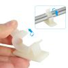 PATIKIL 13-16MM Adhesive Nylon Cable Clamps, 14 Pcs Cable Management Clips Wall Wire Holder Cord Organizer Adjustable for Wall Office Home Under Desk, White view 3