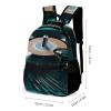 KLWQR Black Film Record Backpack for Women Men Lightweight Waterproof Backpack Set With Lunch Box Pencil Case Travel Laptop Backpack Casual Daypacks view 2