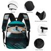 KLWQR Black Film Record Backpack for Women Men Lightweight Waterproof Backpack Set With Lunch Box Pencil Case Travel Laptop Backpack Casual Daypacks view 3
