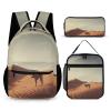 KLWQR Large Desert Backpack for Women Men Lightweight Waterproof Backpack Set With Lunch Box Pencil Case Travel Laptop Backpack Casual Daypacks view 1