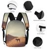KLWQR Large Desert Backpack for Women Men Lightweight Waterproof Backpack Set With Lunch Box Pencil Case Travel Laptop Backpack Casual Daypacks view 3