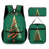 KLWQR Christmas Tree Shape Backpack for Women Men Lightweight Waterproof Backpack Set With Lunch Box Pencil Case Travel Laptop Backpack Casual Daypacks view 1