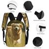 KLWQR Dog Running on The Grass Backpack for Women Men Lightweight Waterproof Backpack Set With Lunch Box Pencil Case Travel Laptop Backpack Casual Daypacks view 3