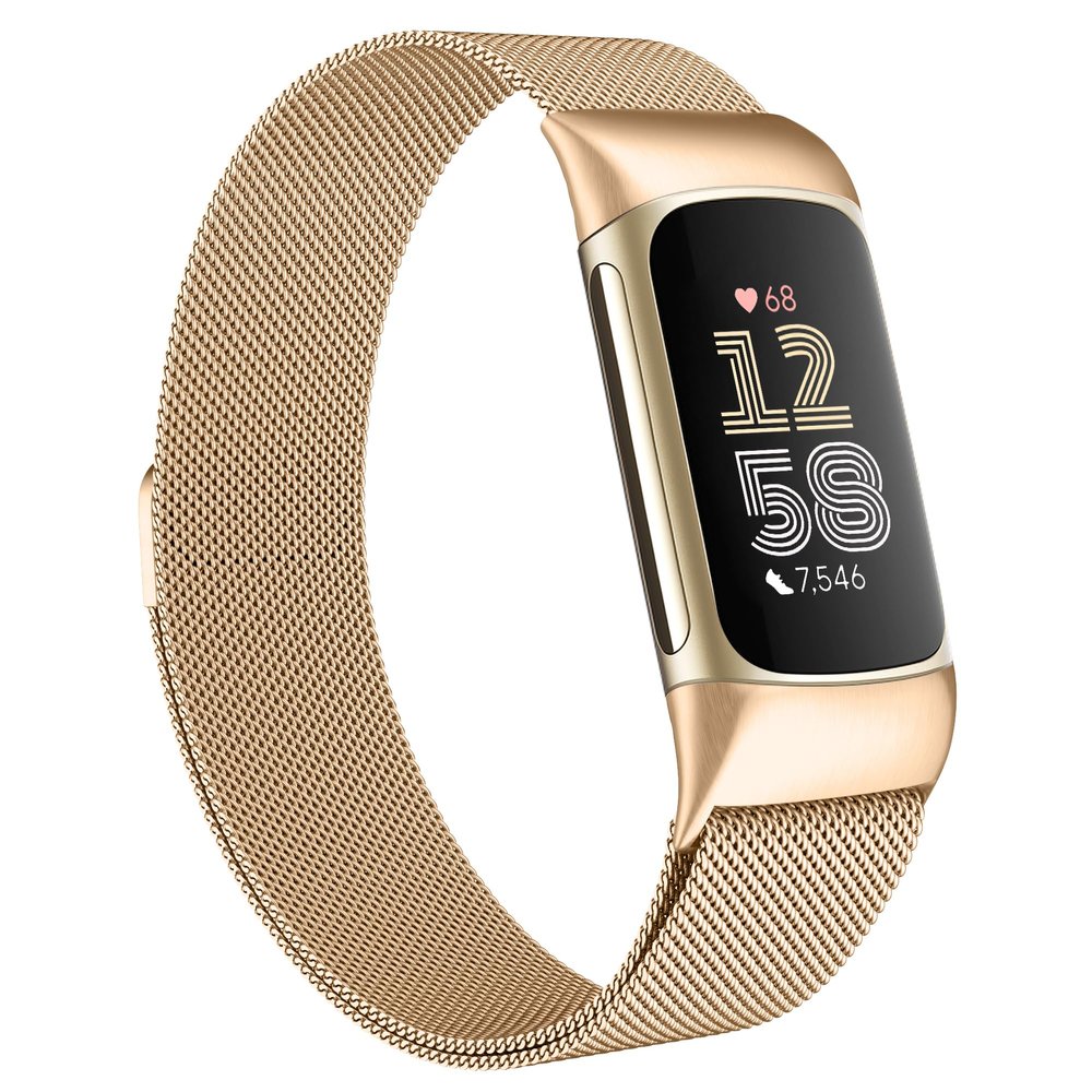 JKD Mesh Loop Compatible with Fitbit Charge 6 Band/Charge 5 Bands Women Men, Lightweight Stainless Steel Metal Bands with Magnetic Clasp for Fitbit Charge 6 /Charge 5 Advanced Fitness Trackers