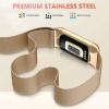 JKD Mesh Loop Compatible with Fitbit Charge 6 Band/Charge 5 Bands Women Men, Lightweight Stainless Steel Metal Bands with Magnetic Clasp for Fitbit Charge 6 /Charge 5 Advanced Fitness Trackers view 2
