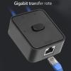 2 Port Gigabit Network Switch, 10 100 1000Mbps 2 Input 1 Output 1 Input 2 Output PoE Extender Switch, RJ45 Splitter Selector for Cat 6 view 4