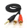 3.5mm to 2 RCA Cable 1 to 2 Audio Cable Male to Male Speaker Adapter for Smartphone DVD Player (1.5M/4.92FT) view 3