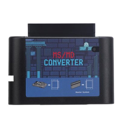 MS to MD Game Card Converter MS to MD Converter Game Video Cassette Converter for 5 3 2 for Drive (Black Clear)