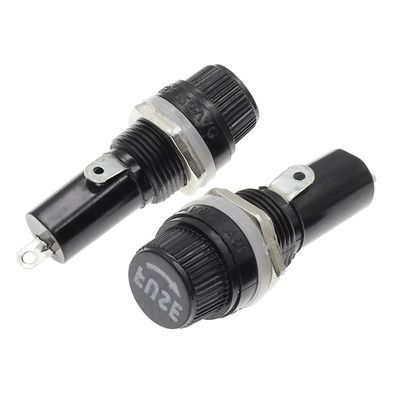 10PCS 5 * 20mm 6 * 30mm 250V Glass Fuse Holders 5x20 6x30 Insurance Tube Socket Fuse Holder for Insurance Panel Mount Fuse Holder(6X30MM,0.25A)