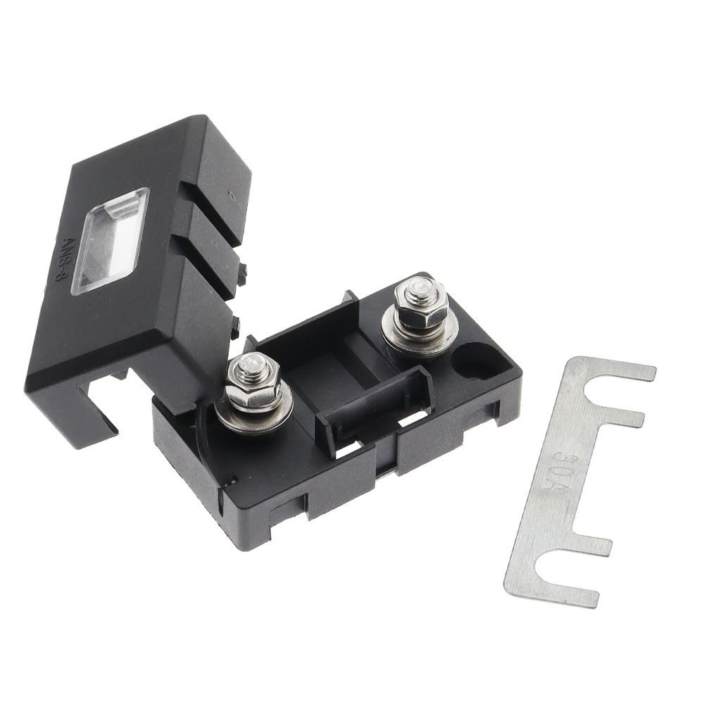 ANS-H 1-Way Midi Fuse Holder ANS-8 Safety Plate Base Car Carrier Fuse Box Bolt Type 20A 50A 70A 80A 100A 150A 175A 200A(1Set Fuse holder-1,150A)