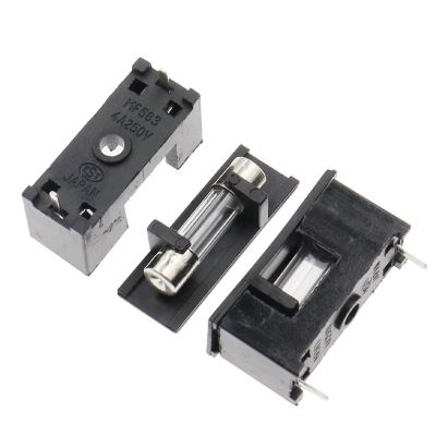 5X20MM Car Fuse Box 0.63A-30A 250V Black Fuse Holder 5 * 20mm 2Pin PCB Mounting Box Fuse Tube Socket(5PCS,0.25A)
