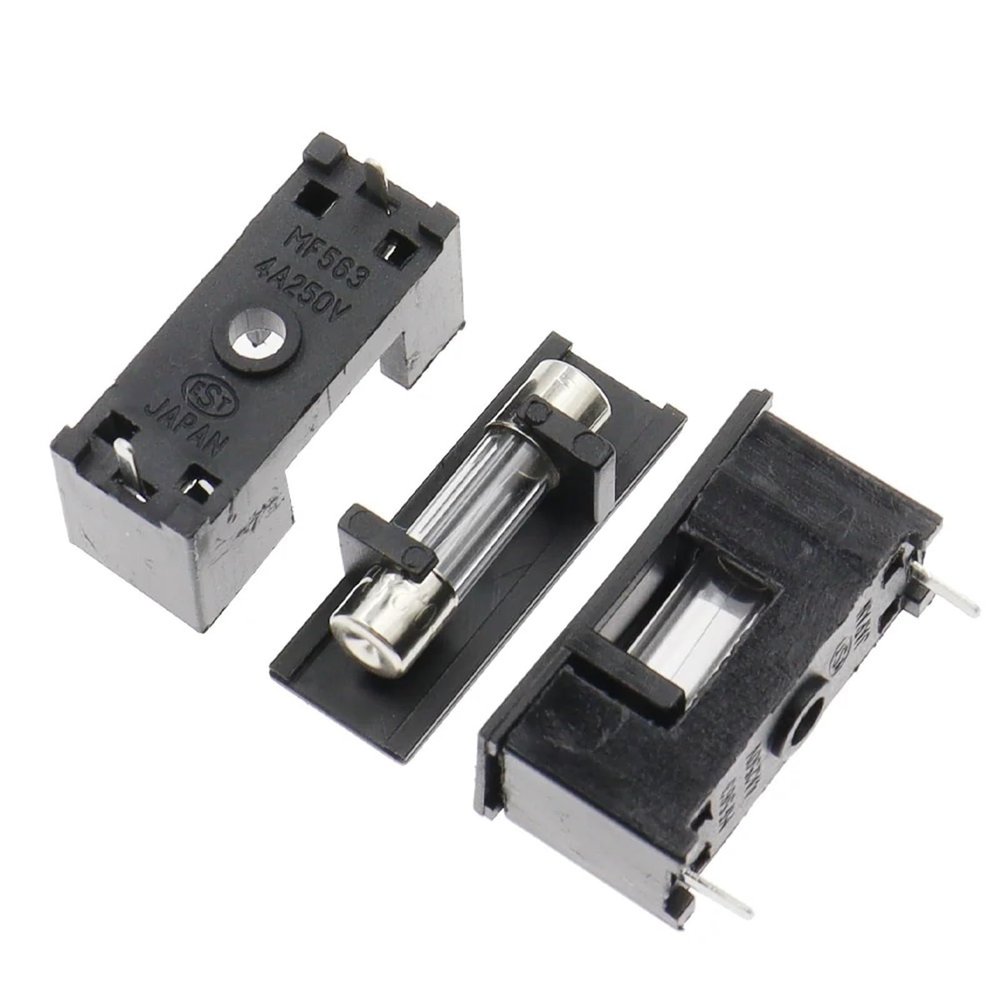 5X20MM Car Fuse Box 0.63A-30A 250V Black Fuse Holder 5 * 20mm 2Pin PCB Mounting Box Fuse Tube Socket(5PCS,0.25A)