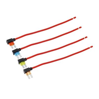 12V 5A 10A 15A 20A Car Fuse Holder Add-a-circuit TAP Adapter Micro Standard ATM APM Blade MINI Medium Simple Safety Device(2PCS,MICRO 2_15A)