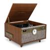 Victrola Century Signature+  6-in-1 Vinyl Record Player & Music Center - 3-Speed Turntable, CD & Cassette, VINYLSTREAM, Bluetooth & 3.5mm Aux, Record Player with Speakers, 18" Legs (Walnut) view 1