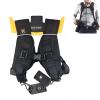 HuaerHui Dual Shoulder Camera Strap Harness Quick Release Adjustable Double Camera Tether Strap Belt With 1/4 inch Screw for DSLR SLR Camera view 2