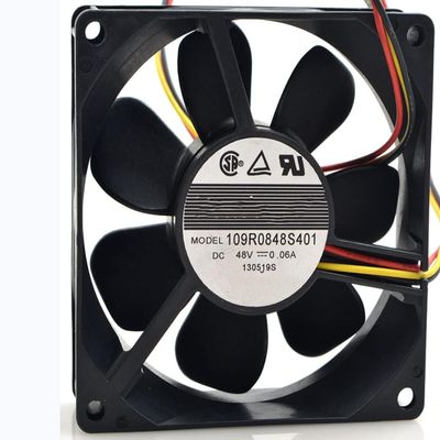 109R0848S401 DC 48V 0.06A 80X80X25MM 3-Wire Cooling Fan