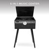 Victrola Century Signature+  6-in-1 Vinyl Record Player & Music Center - 3-Speed Turntable, CD & Cassette, VINYLSTREAM, Bluetooth & 3.5mm Aux, Record Player with Speakers, 18" Legs (Black) view 2