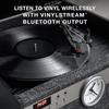 Victrola Century Signature+  6-in-1 Vinyl Record Player & Music Center - 3-Speed Turntable, CD & Cassette, VINYLSTREAM, Bluetooth & 3.5mm Aux, Record Player with Speakers, 18" Legs (Black) view 3