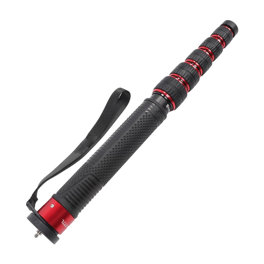 Camera Monopod, Aluminum Alloy Telescopic 6 Section Monopod with Walking Stick Handle, 1/4in 3/8in Screw, 68.5in, Travel Monopod, Photography Monopod, Tripod Monopod