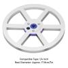 Aluminum Alloy Empty Tape Reel 1/4 7 Inch NAB Universal Take Up Reel, 6 Hole Metal Reel to Reel for Recording Sound, Silver view 3