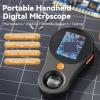 Digital Microscope for Kids, 500X Handheld Kids Microscope with 2in Screen, Mini Portable Microscopes, 8 Adjustable LED Lights, for Science Labs, Outdoor Exploration (Black) view 2