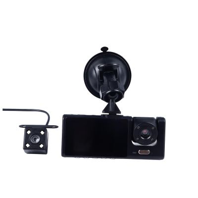 3 Channel Cam for Cars Trucks and SUVs with 170 Wide Angle Front Rear and Interior Recording and Parking Mode