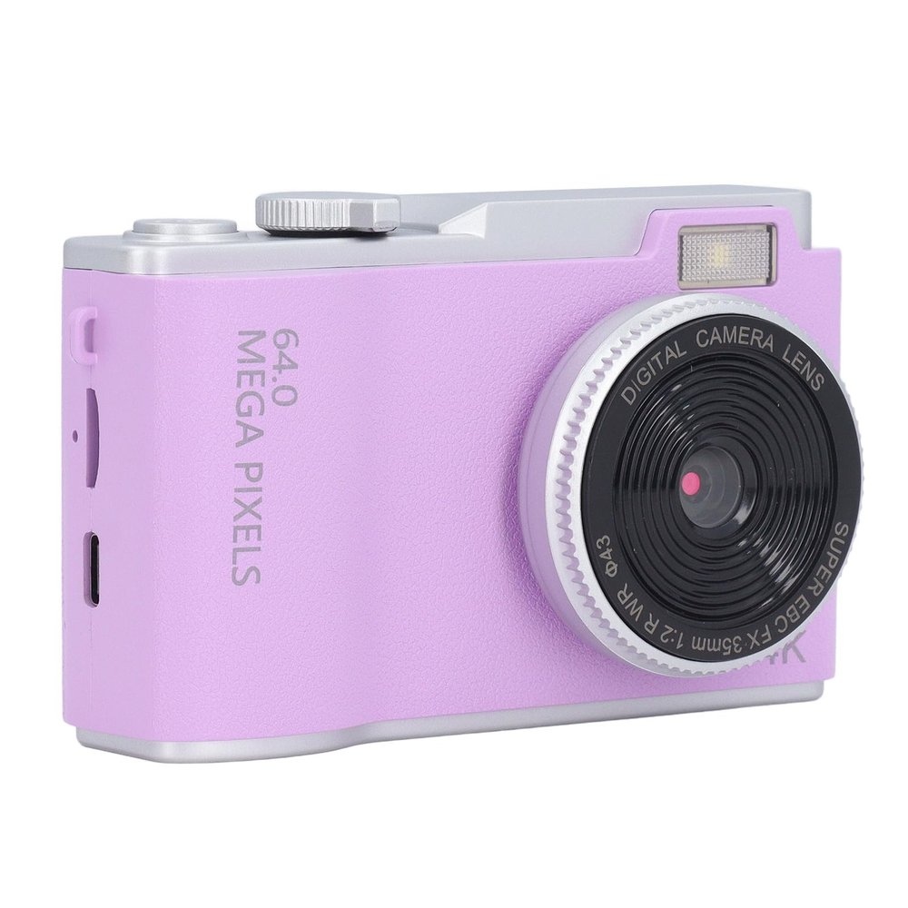 Digital Camera for Kids, 48MP 16x Zoom Autofocus Kids Camera, Compact Retro 2.4 Inch Screen Digital Point and Shoot Camera with Selfie, Timestamp, Face Beauty, 800mAh, Fill Light