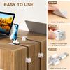 SC+ 6 Pack Magnetic Cable Clips  Cord Holder Under Desk  Cord Management for Home Office Desk  Phone  Car  Wall  Desktop  Nightstand  Premium Cable Holder (White) view 4