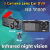 3 Channel Cam for Cars with Front Rear and Interior Recording 1080P HD 170 Wide Angle Connectivity view 2