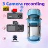 3 Channel Cam for Cars with Front Rear and Interior Recording 1080P HD 170 Wide Angle Connectivity view 4