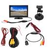 Brilluxa Backup Camera Monitor, 5-Inch Dual Input Waterproof Display, Rearview Monitor for Car SUV Van Truck, 12V 24V Camera System Kit, Compatible with Round Camera view 1