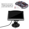 Brilluxa Backup Camera Monitor, 5-Inch Dual Input Waterproof Display, Rearview Monitor for Car SUV Van Truck, 12V 24V Camera System Kit, Compatible with Round Camera view 4
