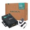 Moxa NPort 5110A with Adapter - 1 Port Device Server, 10/100M Ethernet, RS-232, DB9 Male, 0.5KV Serial Surge, 12~48VDC, 0~60C view 1