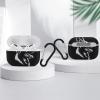 Black German Shepherd Earbud Case Cover Compatible with AirPods Pro Headphone Case Protective Case with Keychain White-Style view 4