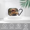 Cool Bearded Dragon Lizards Earbud Case Cover Compatible with AirPods Pro Headphone Case Protective Case with Keychain Black-Style view 3