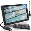 Rywob 12inch Portable TV,Battery Powered TV with ATSC/HDMI/USB/SD Card/AV Input,Mini Television with Control &TV Stand for Camping,Car,Travel,Emergency view 1