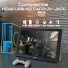 Rywob 12inch Portable TV,Battery Powered TV with ATSC/HDMI/USB/SD Card/AV Input,Mini Television with Control &TV Stand for Camping,Car,Travel,Emergency view 4