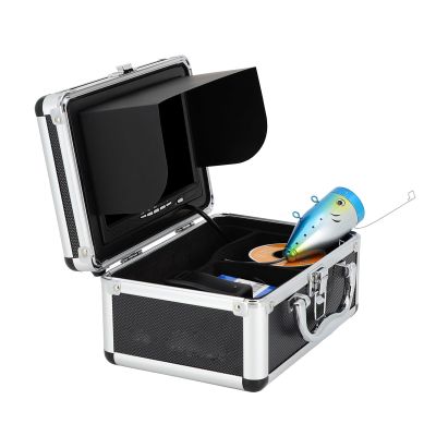 Underwater Fishing Camera, Portable Video Fish Finder, IP67 Waterproof Fish Finder Camera, 7 Inch LCD and Upgraded HD Lens w/ 12pcs Infrared Lights for Boat, Lake, Ice Fishing(15 meters(49 ft))