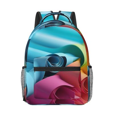 HCLYvexiria Laptop Backpack for Men Women Lightweight Travel Backpack Colorful Paper Roll Daypack Laptop Bag for Travel