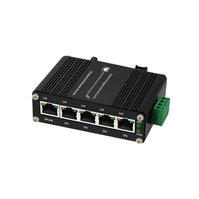 BAISULI Industrial Din Rail Switch Gigabit Ethernet Industrial 10 Ports Gigabit Ethernet Switch Din Rail 5/8/10-port 10/100/1000Mbps Network Switch IP40 Aluminium Case(5 Port RJ45)