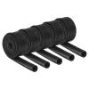 MECCANIXITY 5Pcs Insulation Braided Cable Sleeve,3.3Ft-1/2 Inch ID Black, High Temp Silicone Coated Fiberglass Sleeving for Cable Wrap, Automotive Hose Lines Electrical Wiring Protection view 1