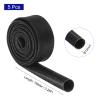 MECCANIXITY 5Pcs Insulation Braided Cable Sleeve,3.3Ft-1/2 Inch ID Black, High Temp Silicone Coated Fiberglass Sleeving for Cable Wrap, Automotive Hose Lines Electrical Wiring Protection view 2