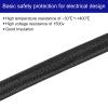 MECCANIXITY 5Pcs Insulation Braided Cable Sleeve,3.3Ft-1/2 Inch ID Black, High Temp Silicone Coated Fiberglass Sleeving for Cable Wrap, Automotive Hose Lines Electrical Wiring Protection view 4