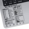 2 Pack Mac Keyboard Shortcuts Stickers for MacBook Air/Pro 13-16 Inch - Instant Shortcut Reference, Durable Clear & Matte Black Decals (2020-2026 Models, No Residue) view 1