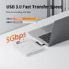 Alxum USB DVD Drive External - Type-C USB 3.0 CD Burner with SD Slot & USB Ports DVD 8X CD 24X Super Fast Speed DVD Player for Laptop/PC/Window/Mac OS/Linux/Vista view 4